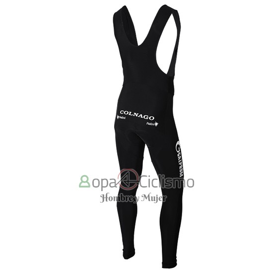 Gazprom Rusvelo Colnago Ropa Ciclismo Culotte Largo 2016 Hombre Mangas Largas Azul y Blanco